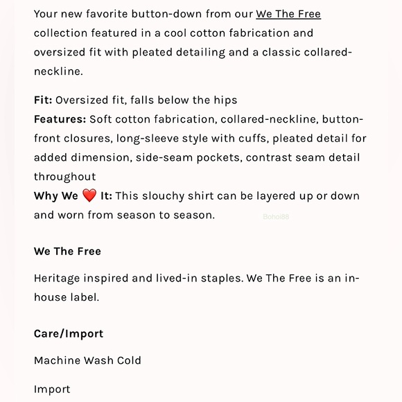 NEW Free People We The Free Garden State Shirt - Picture 5 of 12